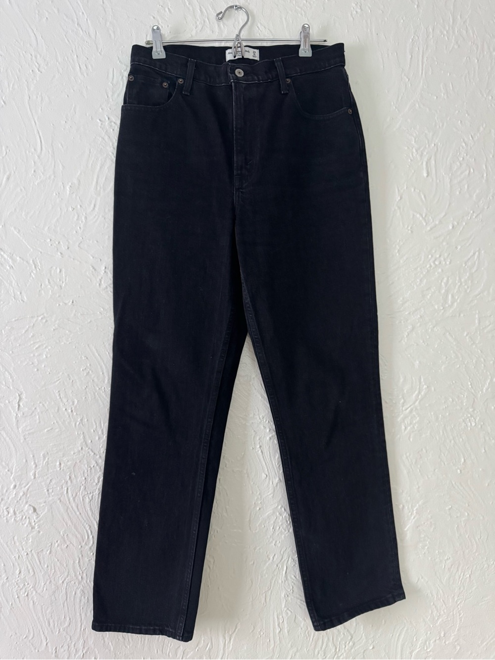 Abercrombie & Fitch Black High-Rise Straight Jeans